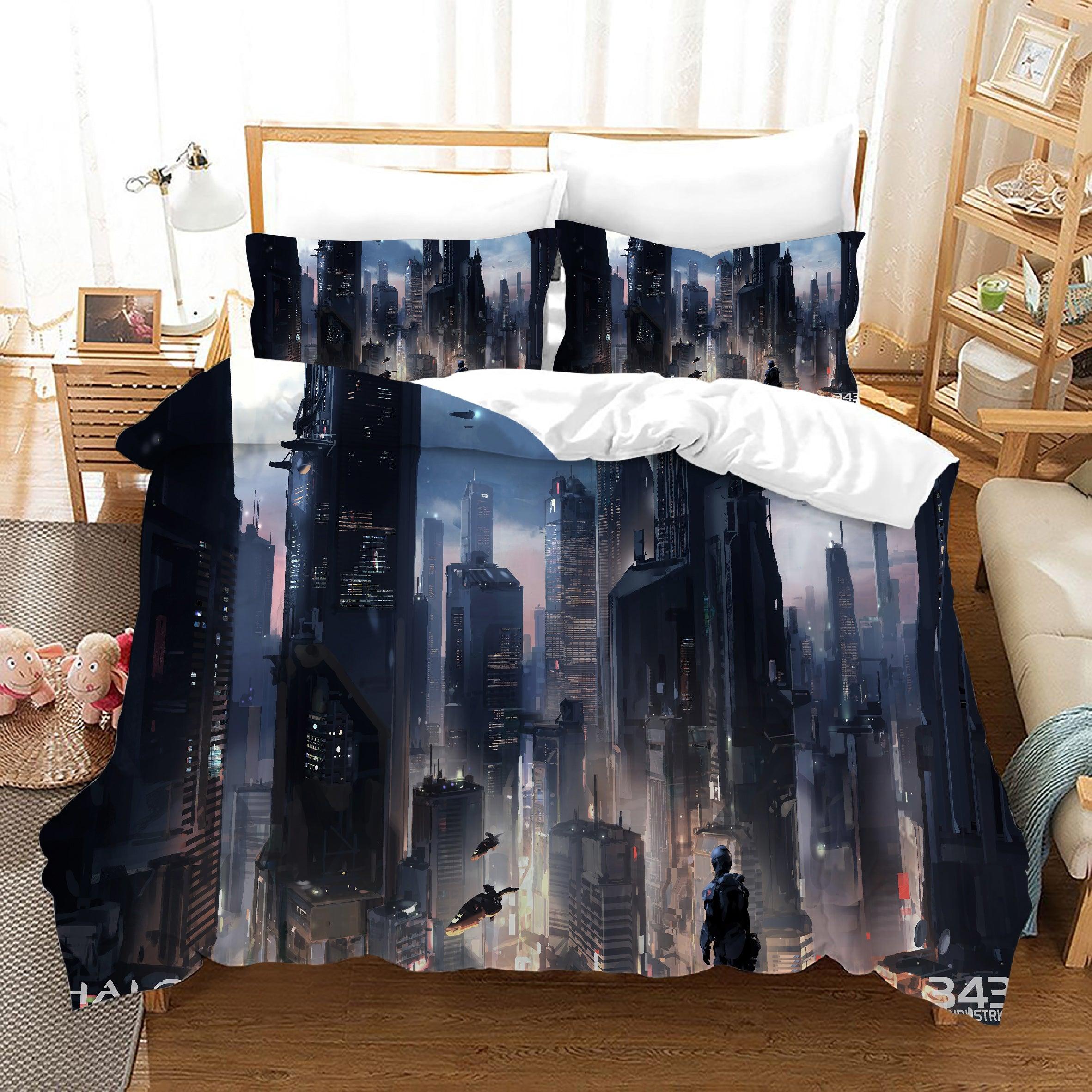 Halo 5 Guardians #25 Duvet Cover Quilt Cover Pillowcase Bedding Set Home Bedroom Decor