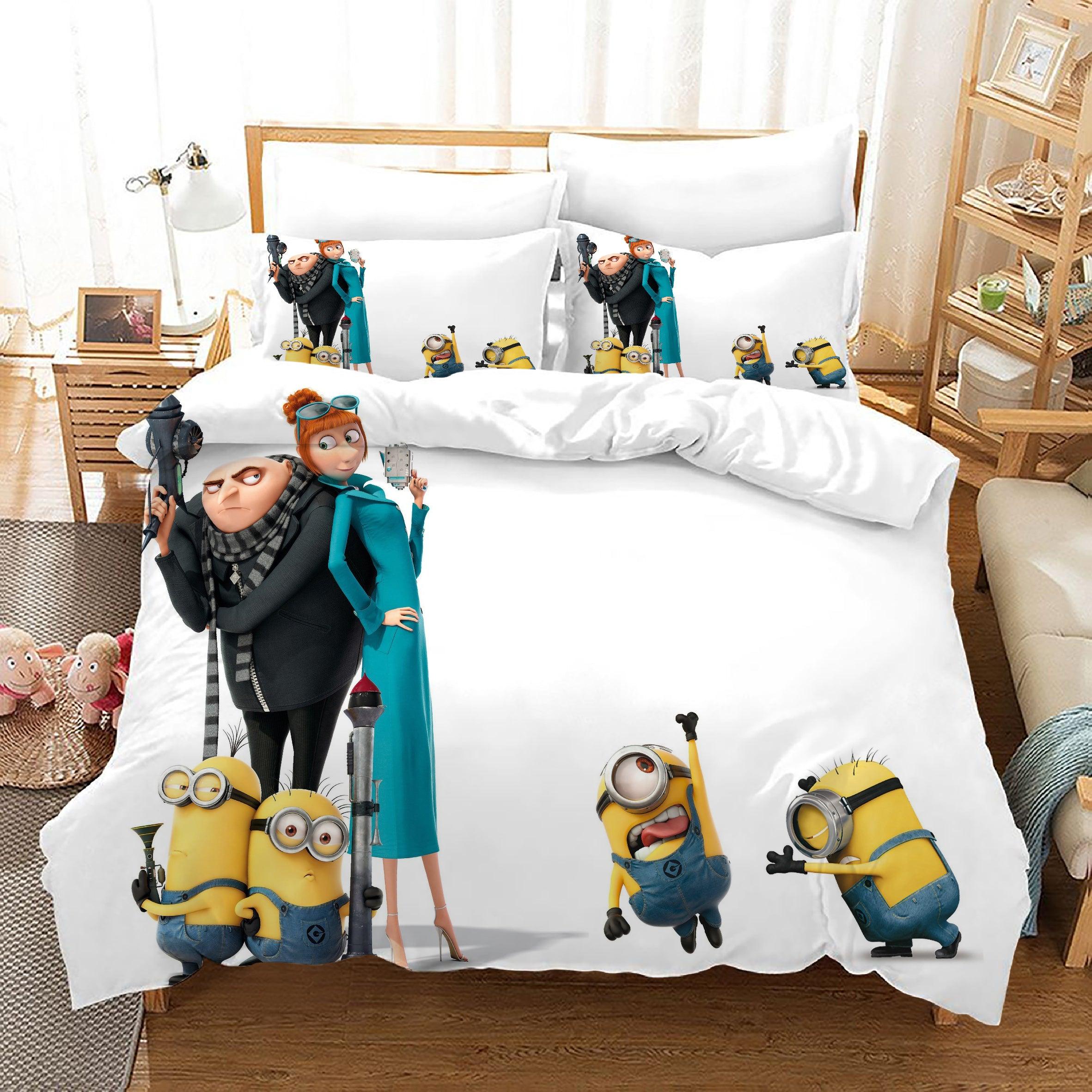 Despicable Me Minions #38 Duvet Cover Quilt Cover Pillowcase Bedding Set Home Decor