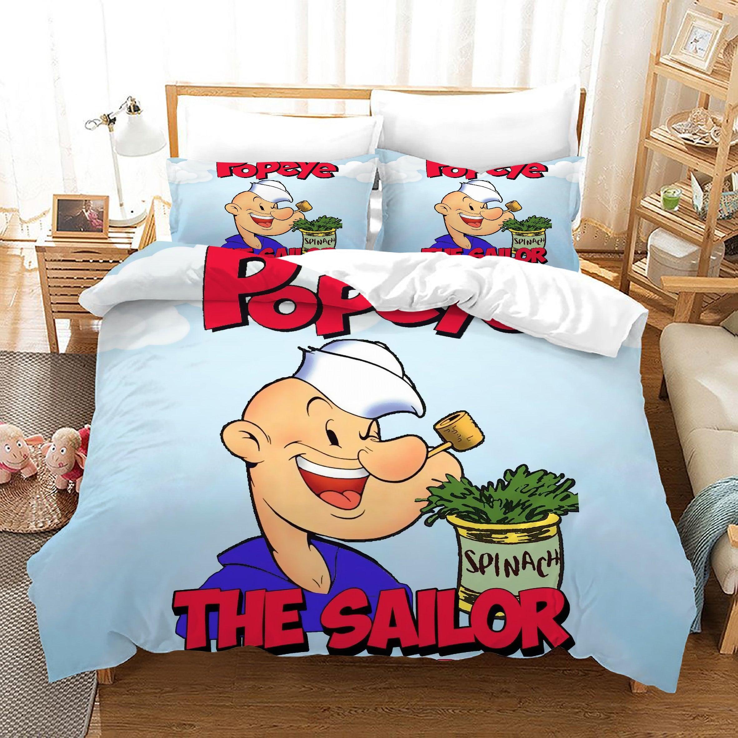 Popeye the Sailor #12 Duvet Cover Quilt Cover Pillowcase Bedding Set Home Bedroom Decor