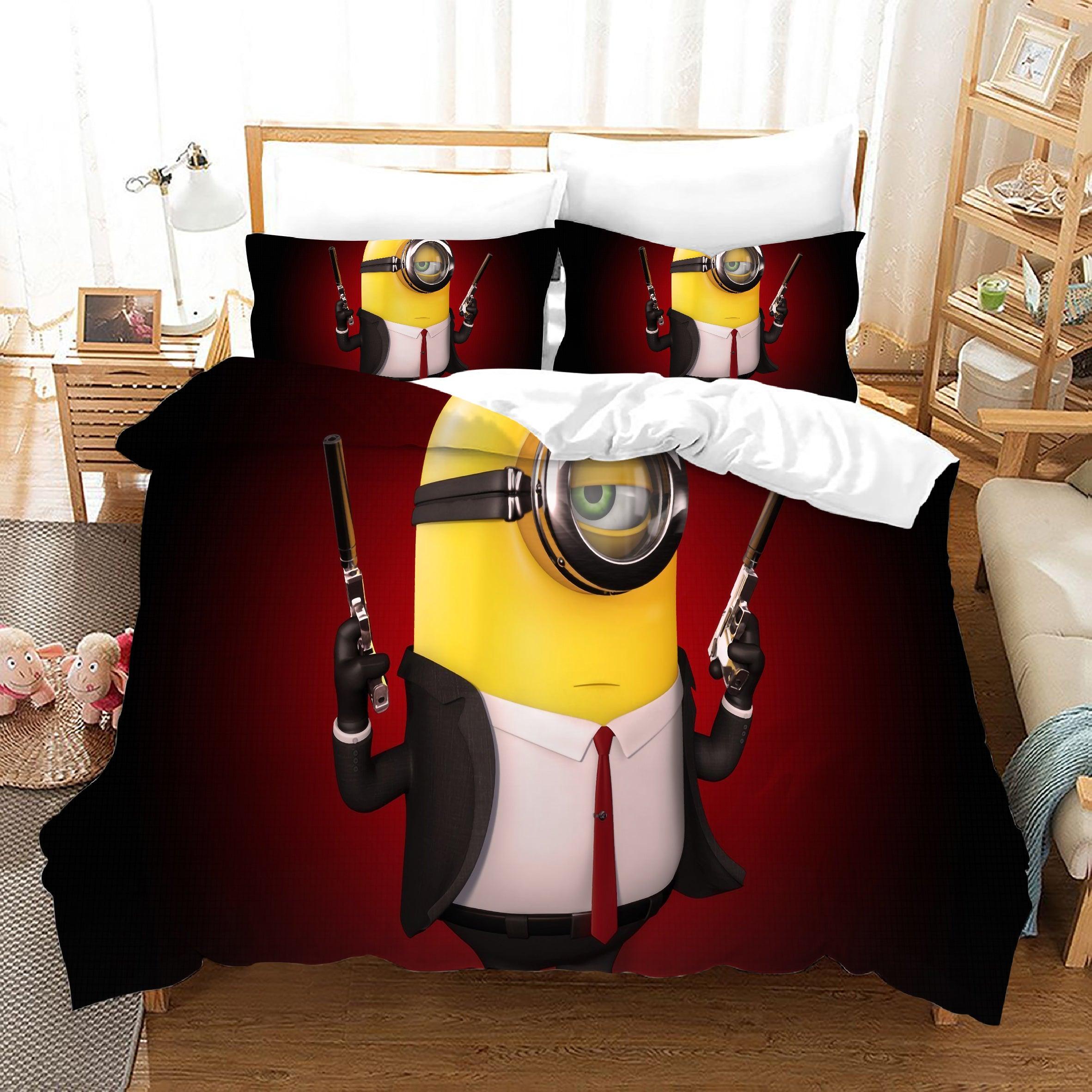 Despicable Me Minions #31 Duvet Cover Quilt Cover Pillowcase Bedding Set Home Decor