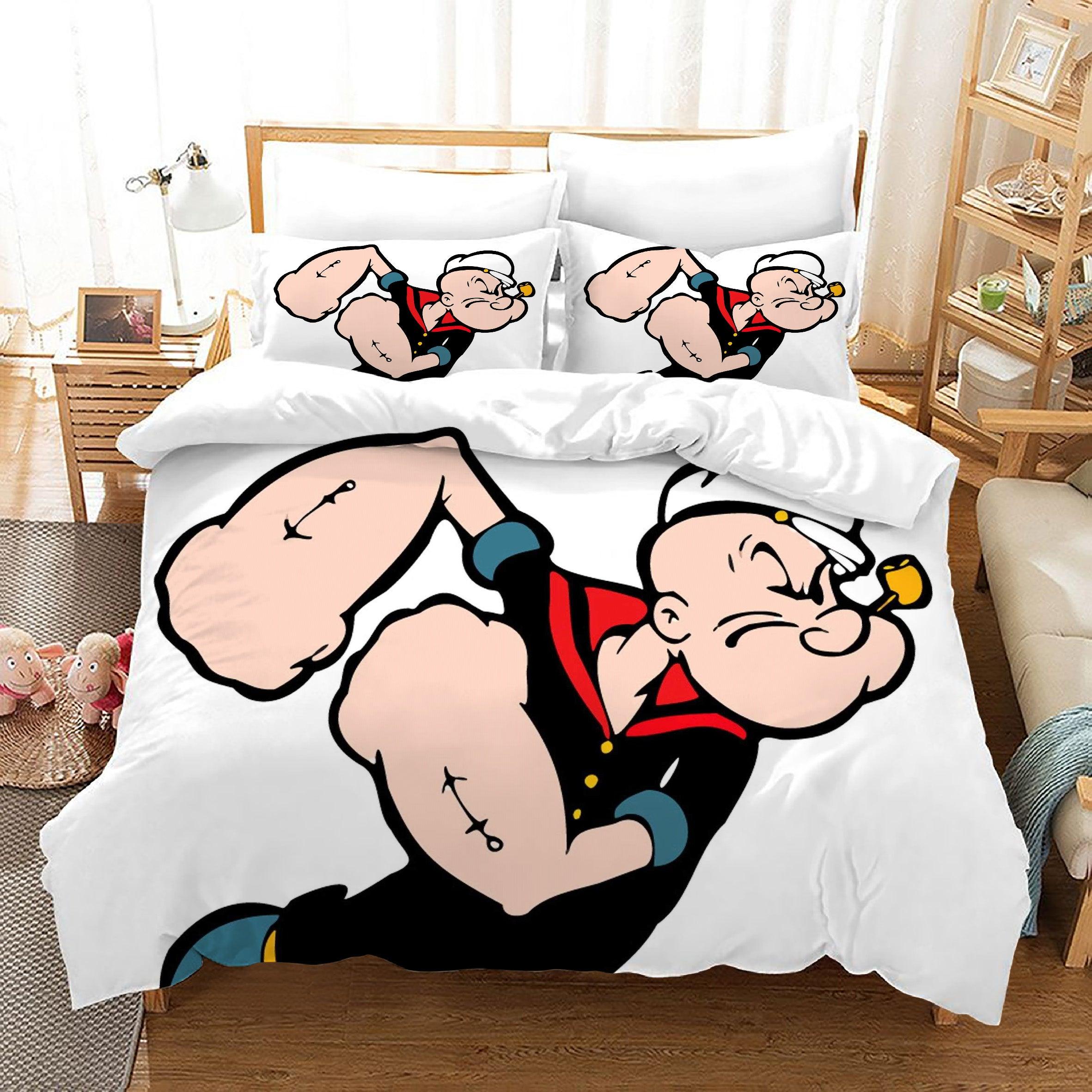 Popeye the Sailor #7 Duvet Cover Quilt Cover Pillowcase Bedding Set Home Bedroom Decor