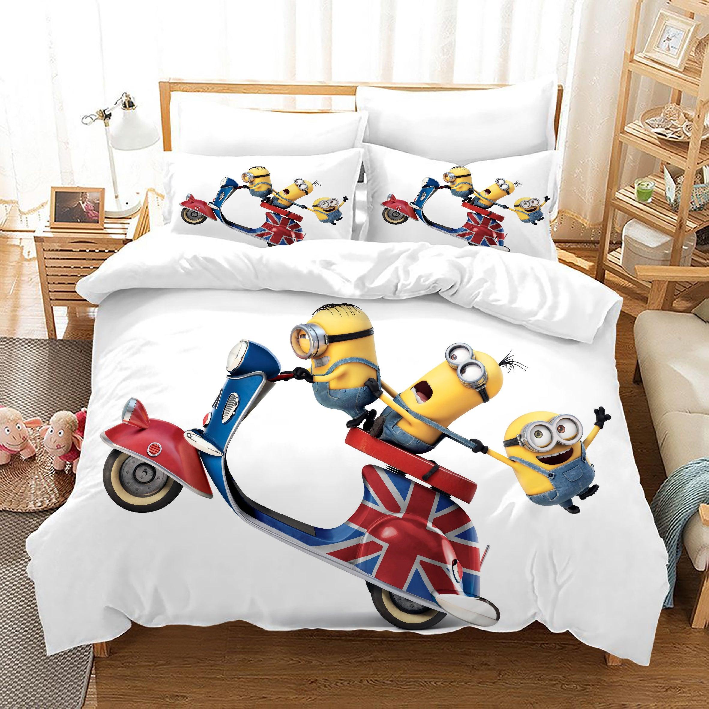 Despicable Me Minions #39 Duvet Cover Quilt Cover Pillowcase Bedding Set Home Decor
