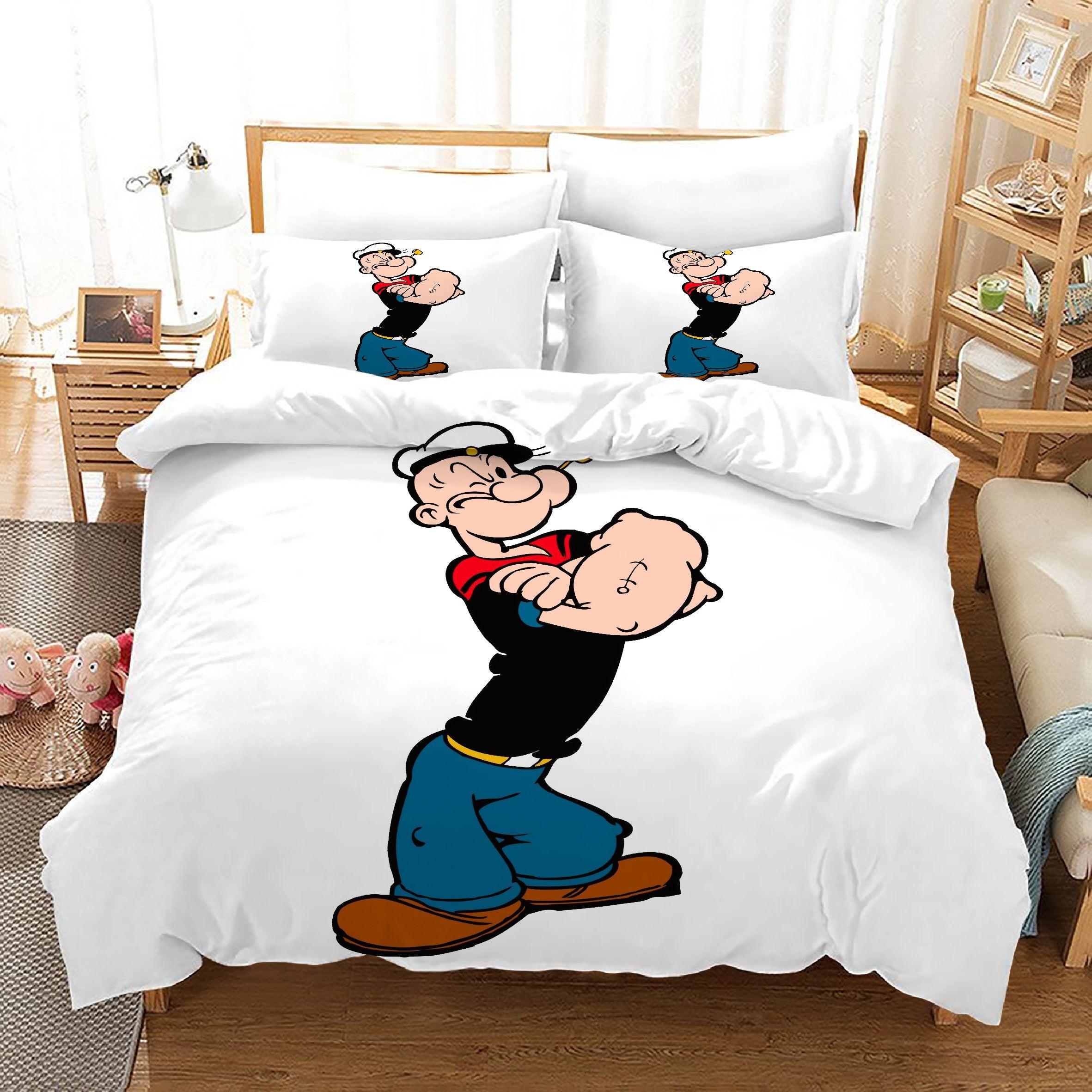 Popeye the Sailor #8 Duvet Cover Quilt Cover Pillowcase Bedding Set Home Bedroom Decor