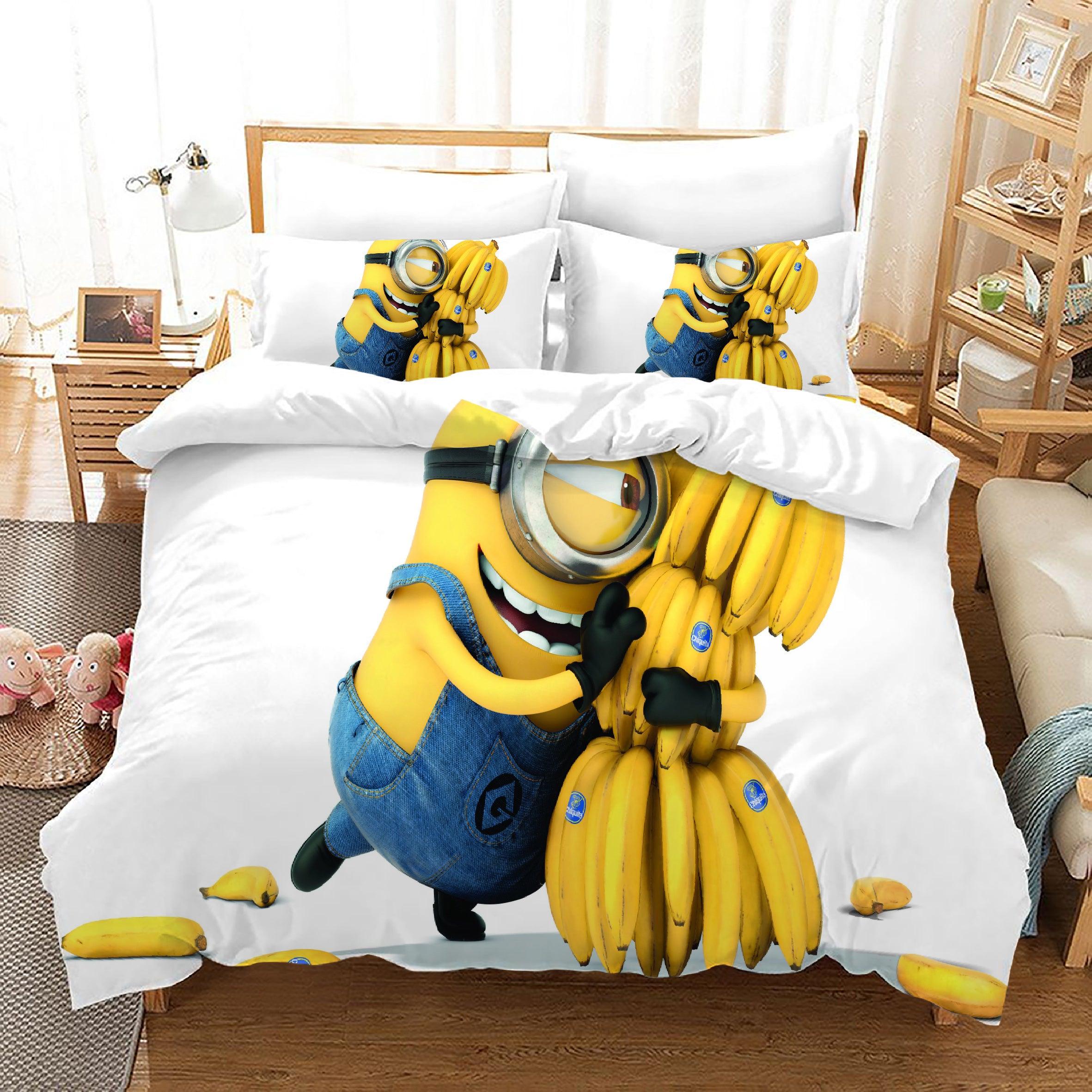 Despicable Me Minions #45 Duvet Cover Quilt Cover Pillowcase Bedding Set Home Decor