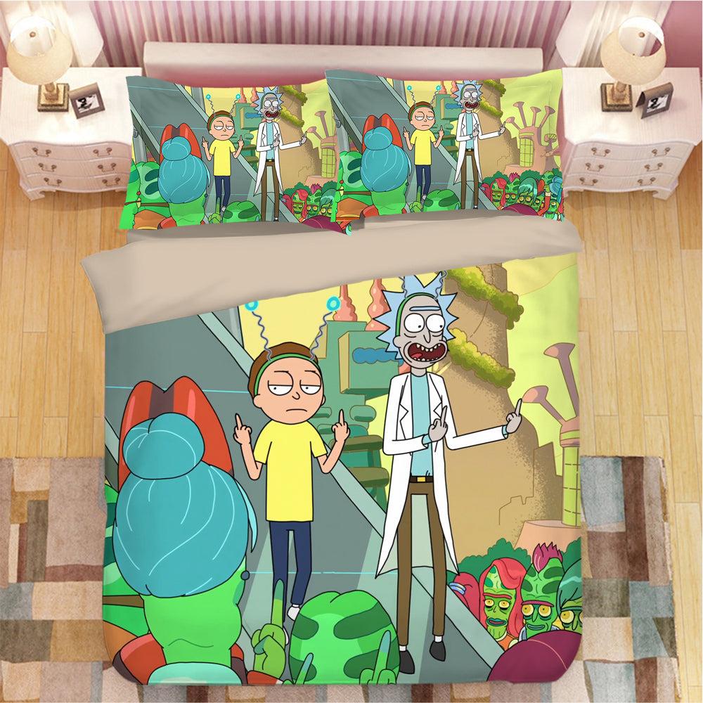 Rick and Morty #15 Duvet Cover Quilt Cover Pillowcase Bedding Set Home Bedroom Decor