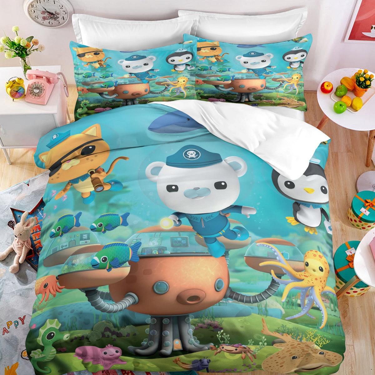 The Octonauts Barnacles #7 Duvet Cover Quilt Cover Pillowcase Bedding Set Home Decor