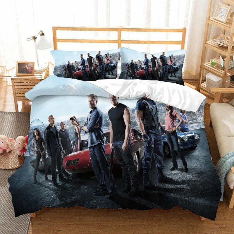 Fast & Furious #1 Duvet Cover Quilt Cover Pillowcase Bedding Set Home Bedroom Decor