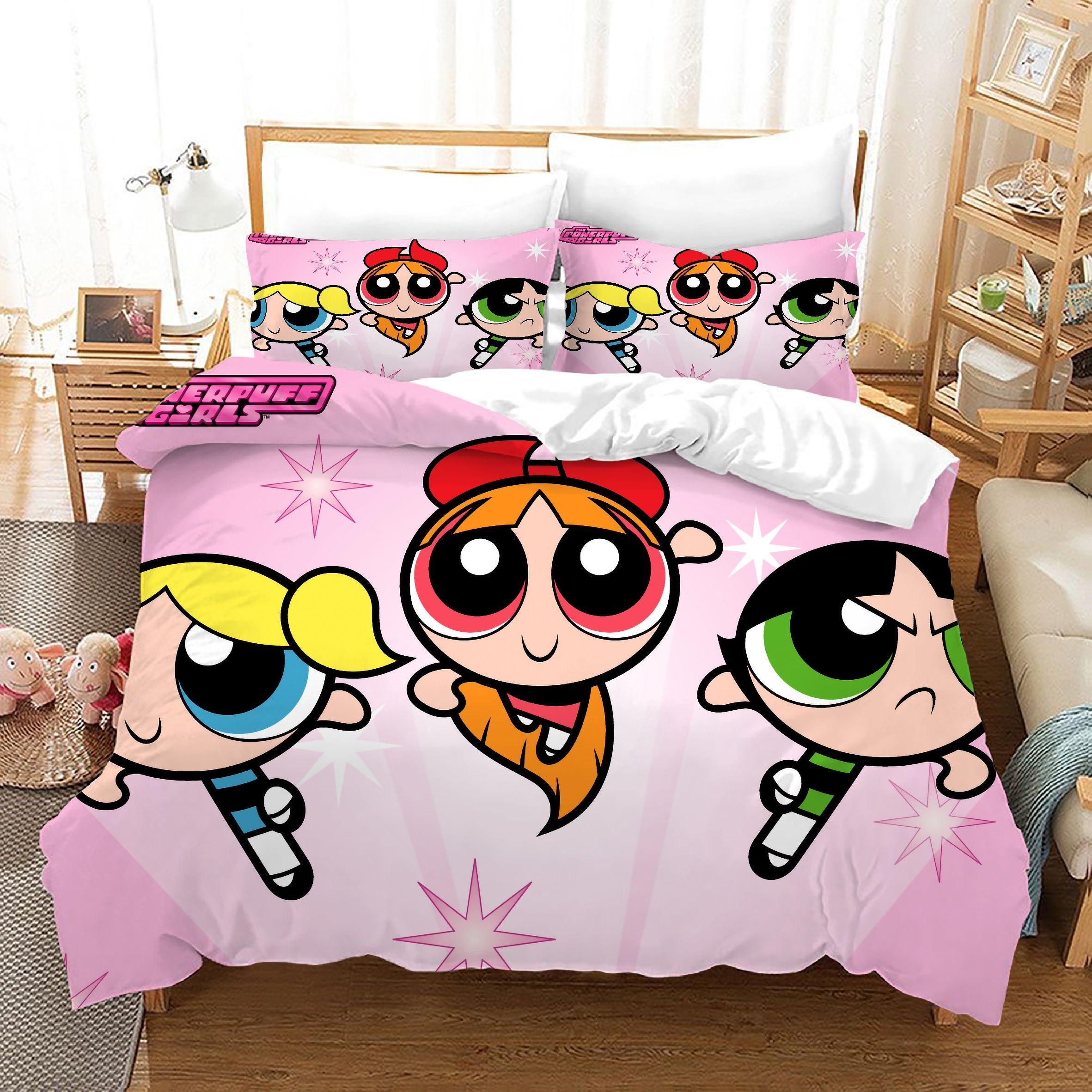 The Powerpuff Girls #1 Duvet Cover Quilt Cover Pillowcase Bedding Set Home Bedroom Decor