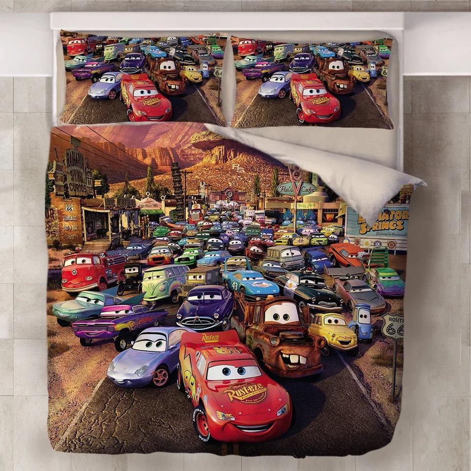Movie Cars Lightning McQueen #15 Duvet Cover Quilt Cover Pillowcase Bedding Set Line
