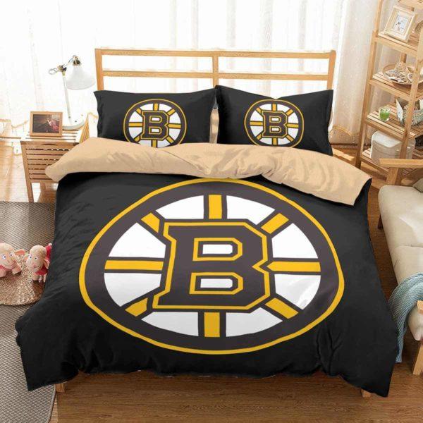 Boston Bruins Hockey League #1 Duvet Cover Quilt Cover Pillowcase Bedding Set Home Decor