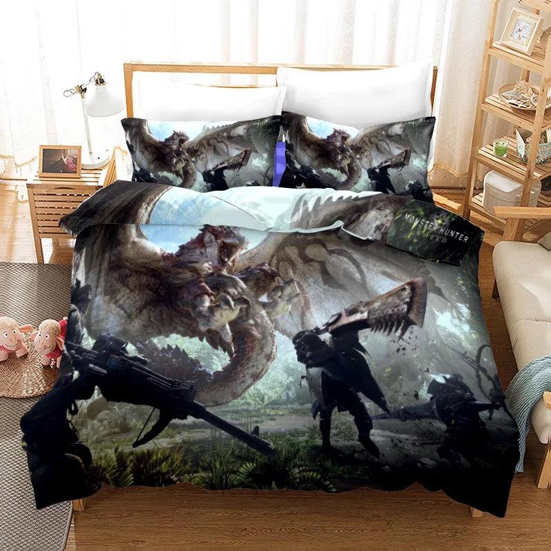 Monster Hunter #4 Duvet Cover Quilt Cover Pillowcase Bedding Set Home Bedroom Decor