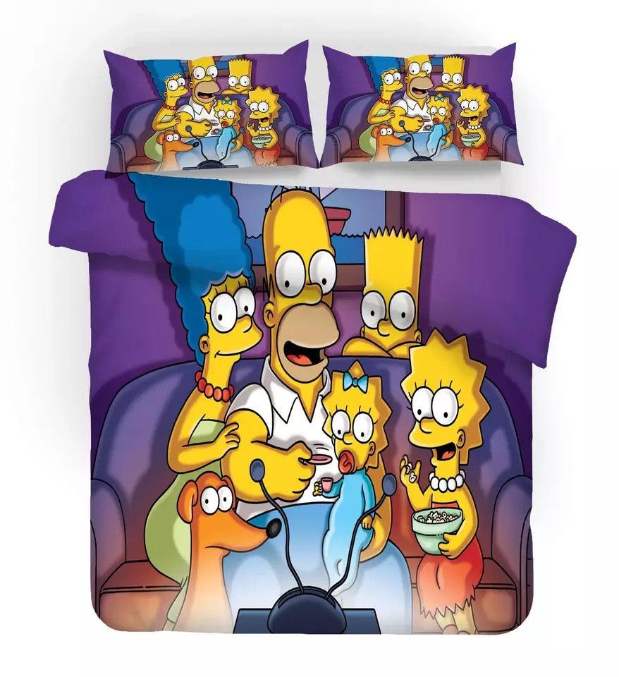 Anime The Simpsons Homer J Simpson #14 Duvet Cover Quilt Cover Pillowcase Bedding Set Home Decor