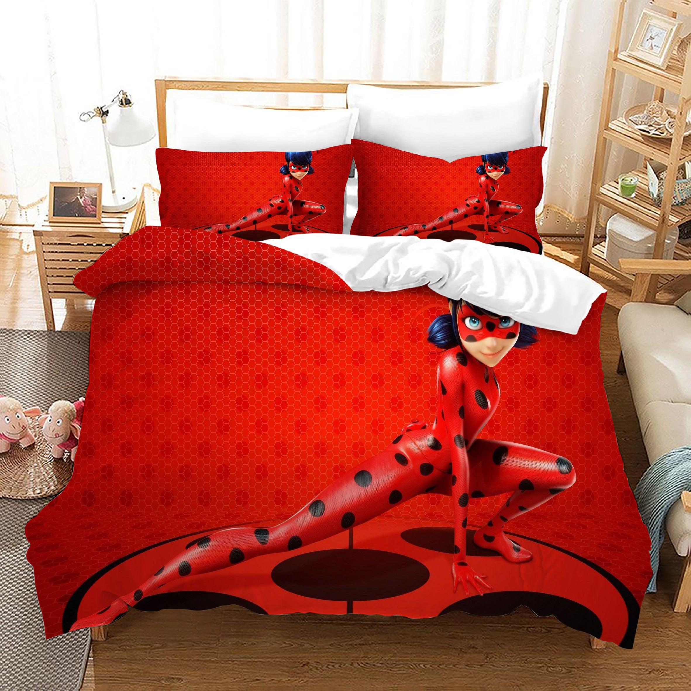 Ladybugs Cat Noir#24 Duvet Cover Quilt Cover Pillowcase Bedding Set Home Bedroom Decor