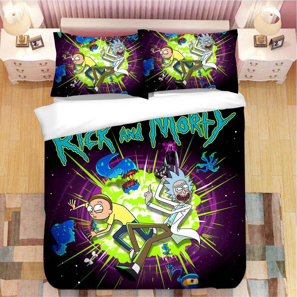 Rick and Morty #19 Duvet Cover Quilt Cover Pillowcase Bedding Set Home Bedroom Decor