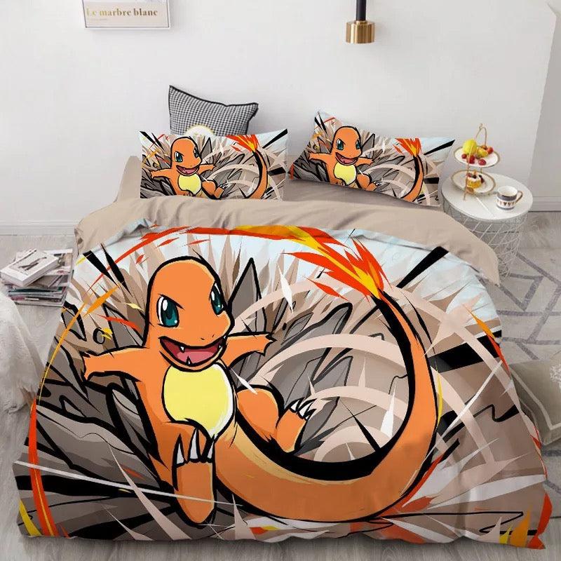 Pokemon Pikachu #34 Duvet Cover Quilt Cover Pillowcase Bedding Set Home Bedroom Decor