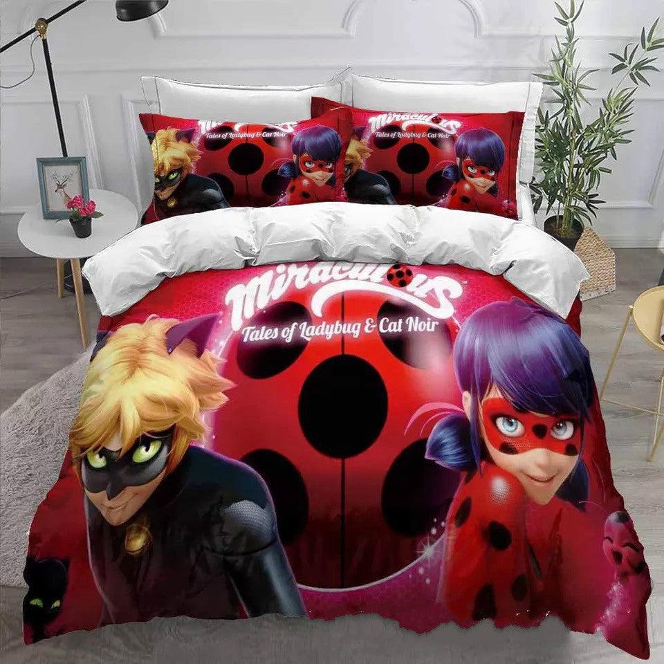 Ladybugs Cat Noir#9 Duvet Cover Quilt Cover Pillowcase Bedding Set Home Bedroom Decor