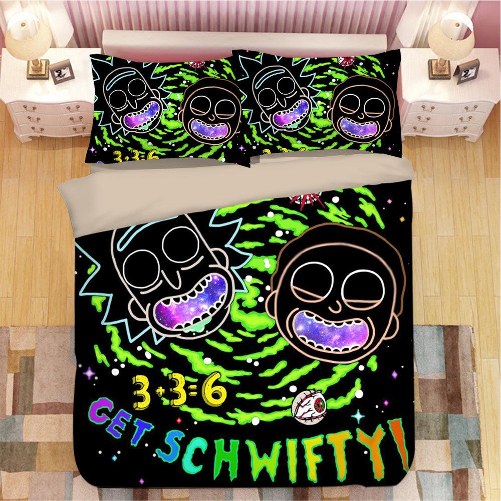 Rick and Morty #17 Duvet Cover Quilt Cover Pillowcase Bedding Set Home Bedroom Decor