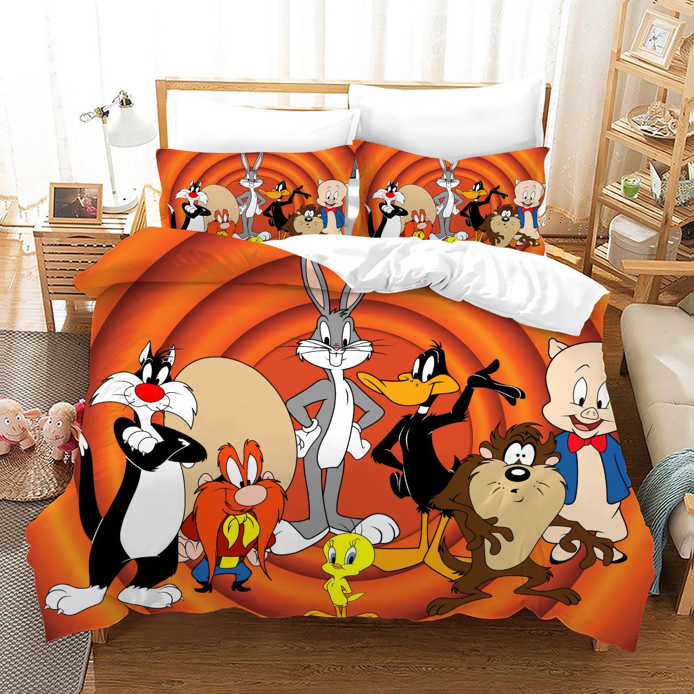 Looney Tunes Bugs Bunny #20 Duvet Cover Quilt Cover Pillowcase Bedding Set Home Bedroom Decor