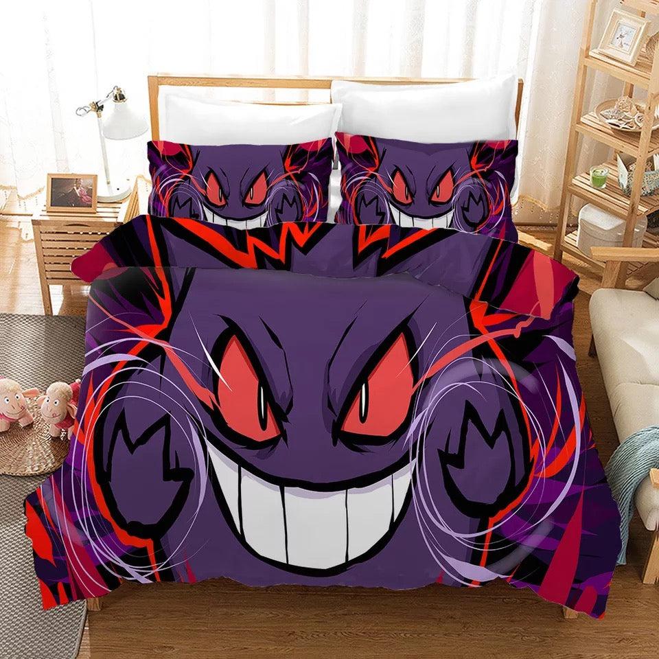 Pokemon Pikachu Gengar #27 Duvet Cover Quilt Cover Pillowcase Bedding Set Home Bedroom Decor