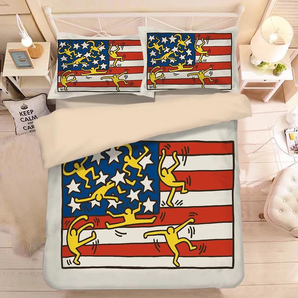 Graffiti Illustration #10 Duvet Cover Quilt Cover Pillowcase Bedding Set Home Decor
