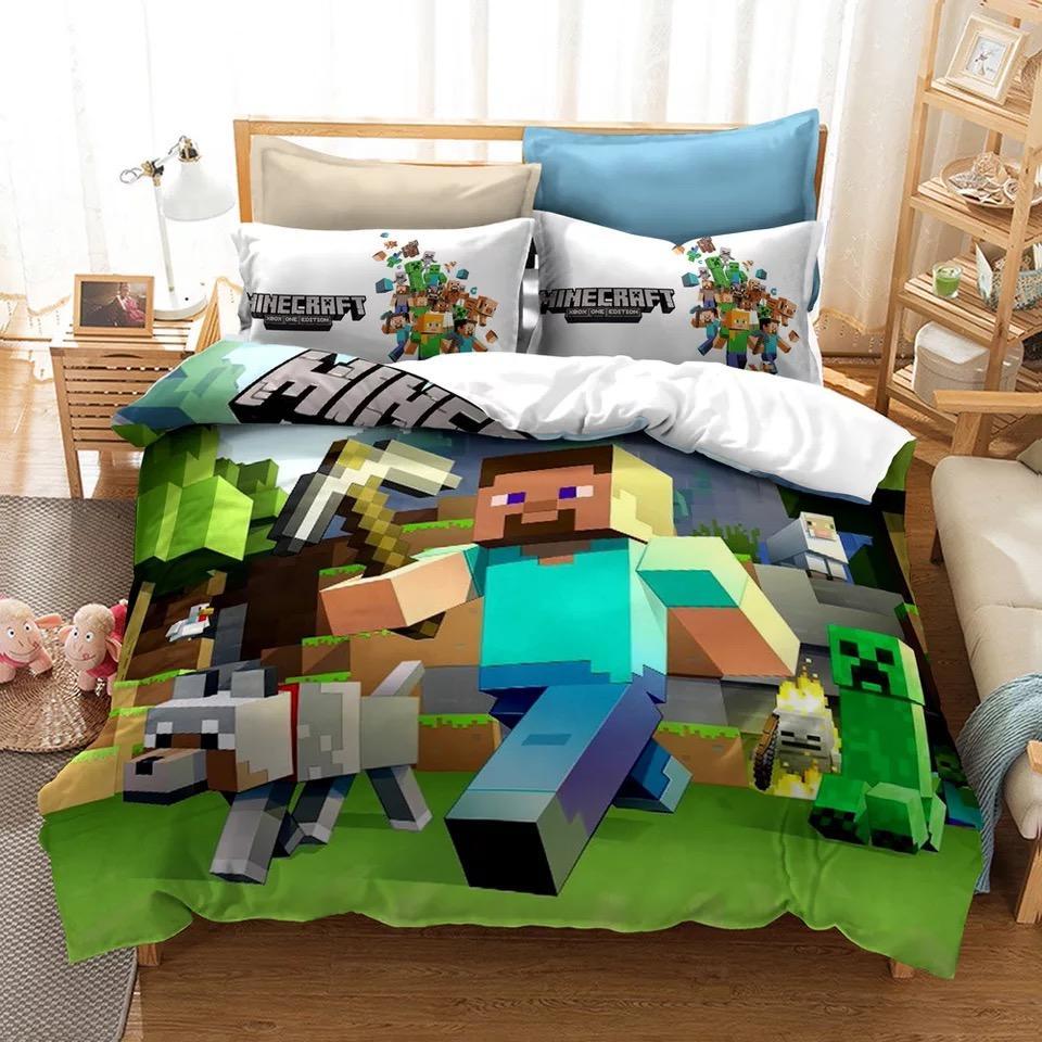 Minecraft #1 Duvet Cover Quilt Cover Pillowcase Bedding Set Home Bedroom Decor