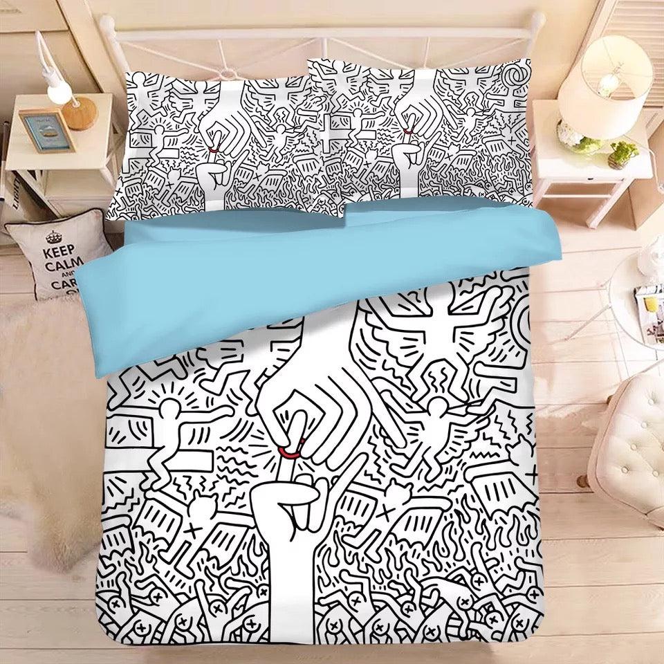 Graffiti Illustration #5 Duvet Cover Quilt Cover Pillowcase Bedding Set Home Decor