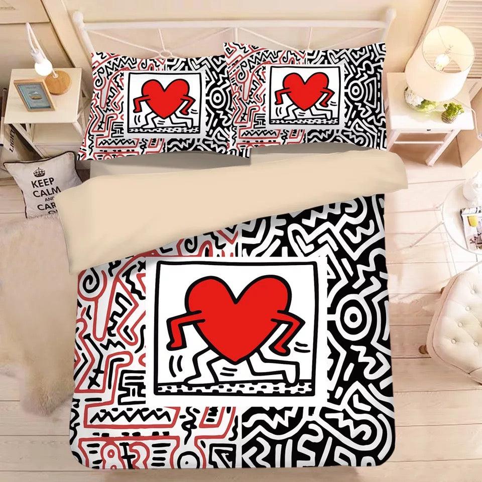 Graffiti Illustration #11 Duvet Cover Quilt Cover Pillowcase Bedding Set Home Decor