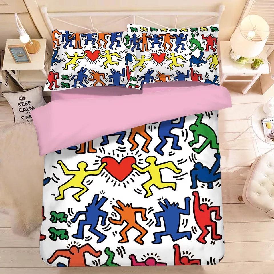 Graffiti Illustration #9 Duvet Cover Quilt Cover Pillowcase Bedding Set Home Decor