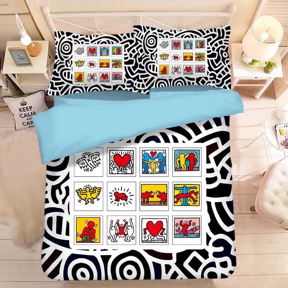 Graffiti Illustration #7 Duvet Cover Quilt Cover Pillowcase Bedding Set Home Decor