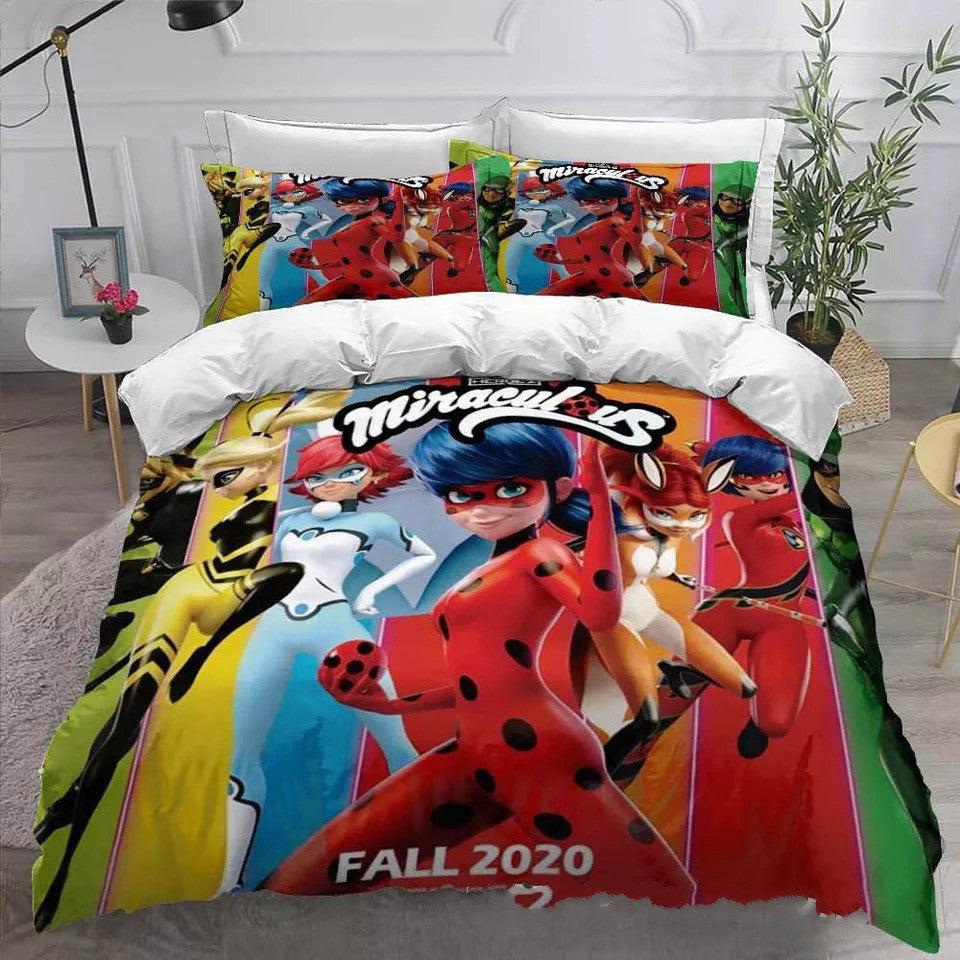 Ladybugs Cat Noir#12 Duvet Cover Quilt Cover Pillowcase Bedding Set Home Bedroom Decor