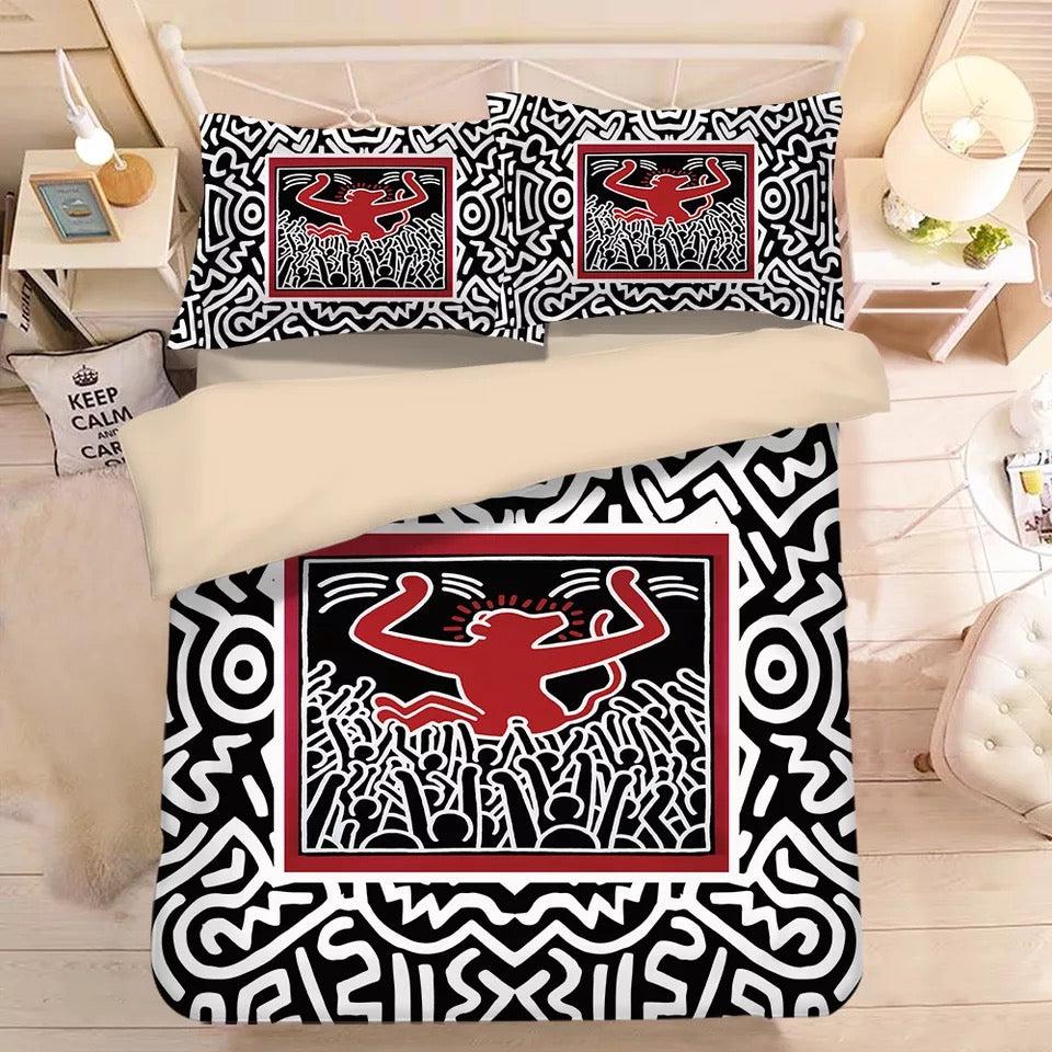 Graffiti Illustration #2 Duvet Cover Quilt Cover Pillowcase Bedding Set Home Decor