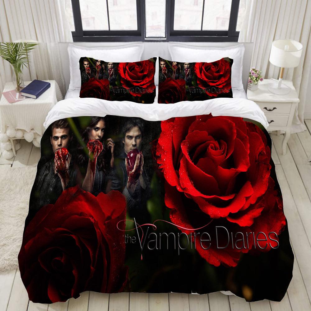 The Vampire Diaries #2 Duvet Cover Quilt Cover Pillowcase Bedding Set Home Bedroom Decor