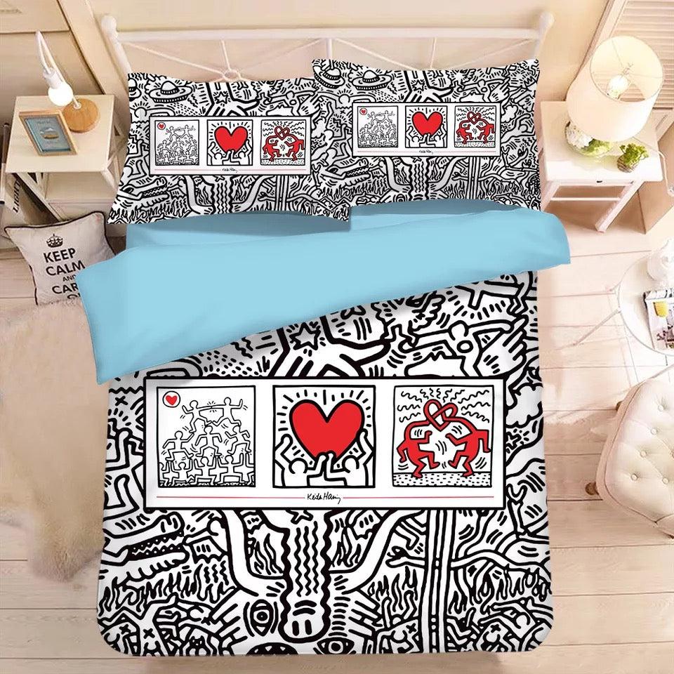 Graffiti Illustration #6 Duvet Cover Quilt Cover Pillowcase Bedding Set Home Decor