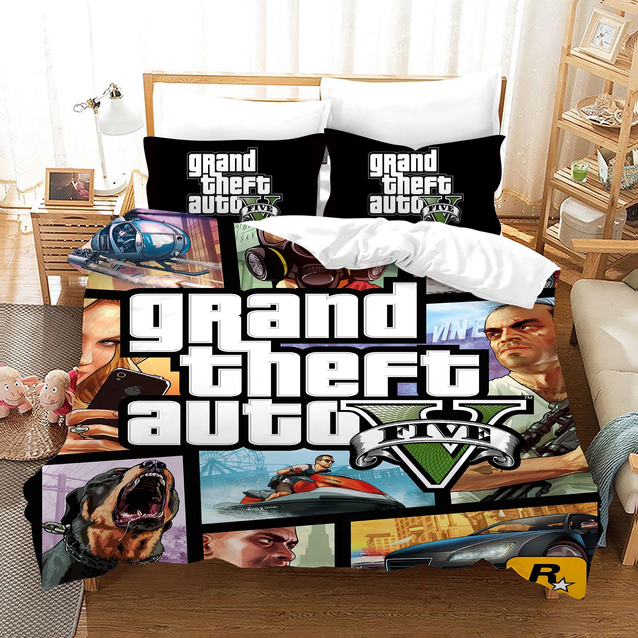 Grand Theft Auto #1 Duvet Cover Quilt Cover Pillowcase Bedding Set Home Decor
