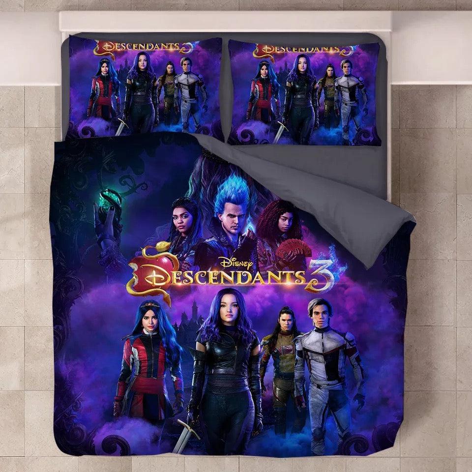 Descendants Mal Carlos Evie Jay #1 Duvet Cover Quilt Cover Pillowcase Bedding Set Home Decor