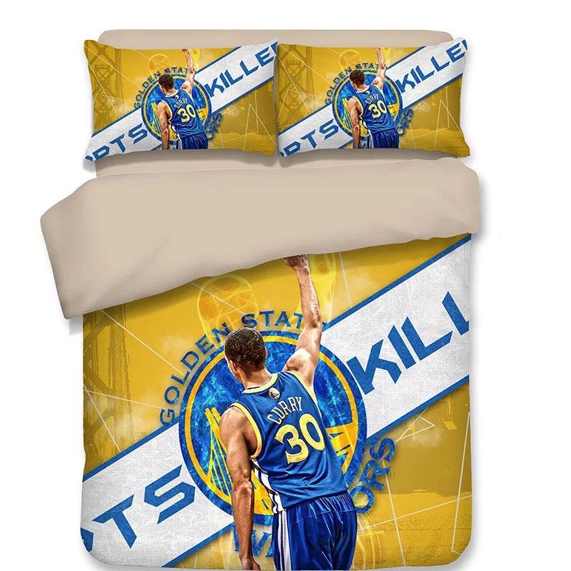 Basketball Golden State Warriors Basketball Curry #4 Duvet Cover Quilt Cover Pillowcase Bedding Set Home Decor