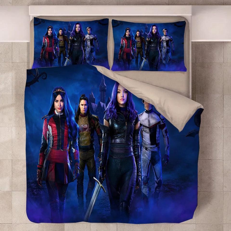 Descendants Mal Carlos Evie Jay #9 Duvet Cover Quilt Cover Pillowcase Bedding Set Home Decor