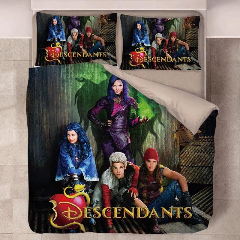 Descendants Mal Carlos Evie Jay #11 Duvet Cover Quilt Cover Pillowcase Bedding Set Home Decor
