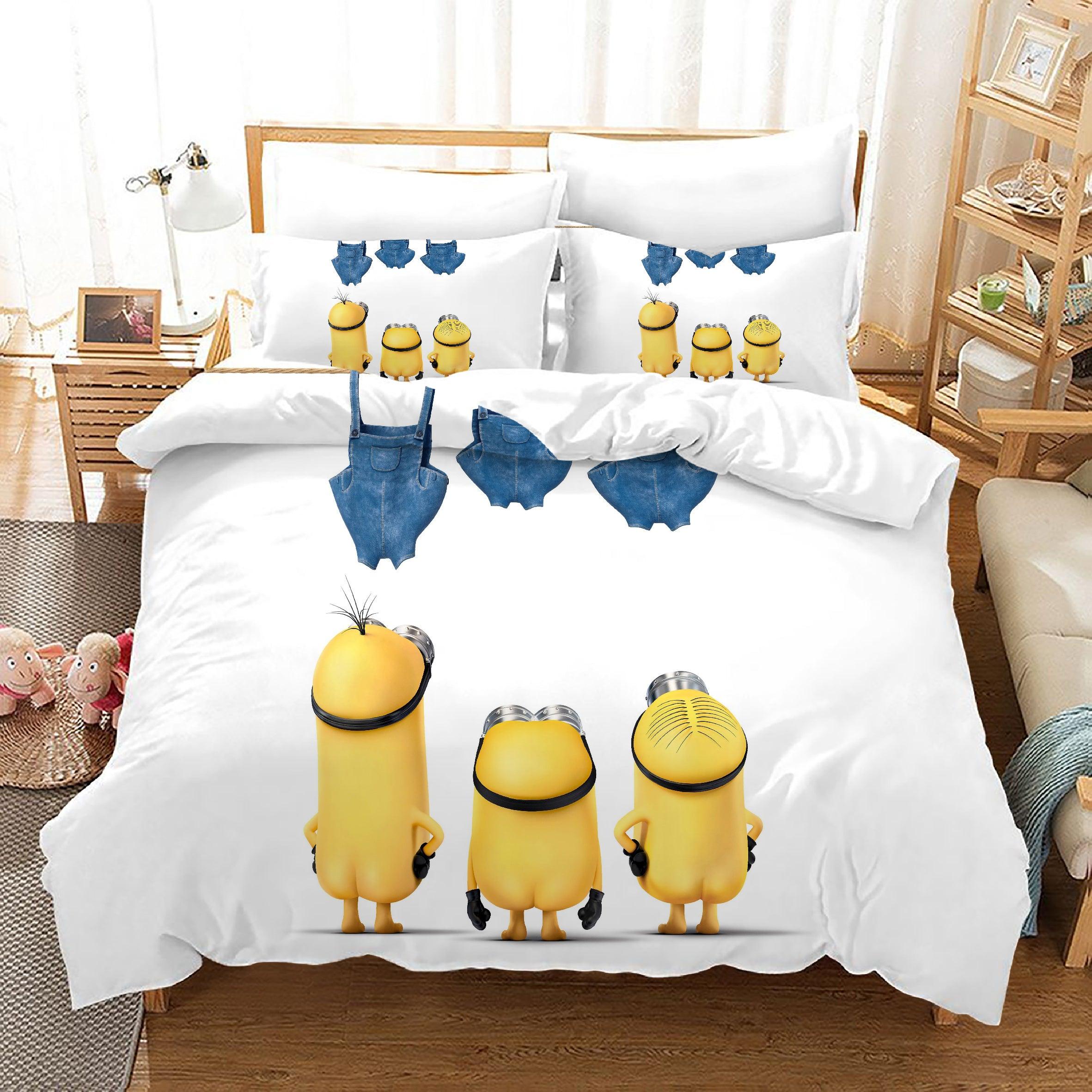 Despicable Me Minions #32 Duvet Cover Quilt Cover Pillowcase Bedding Set Home Decor