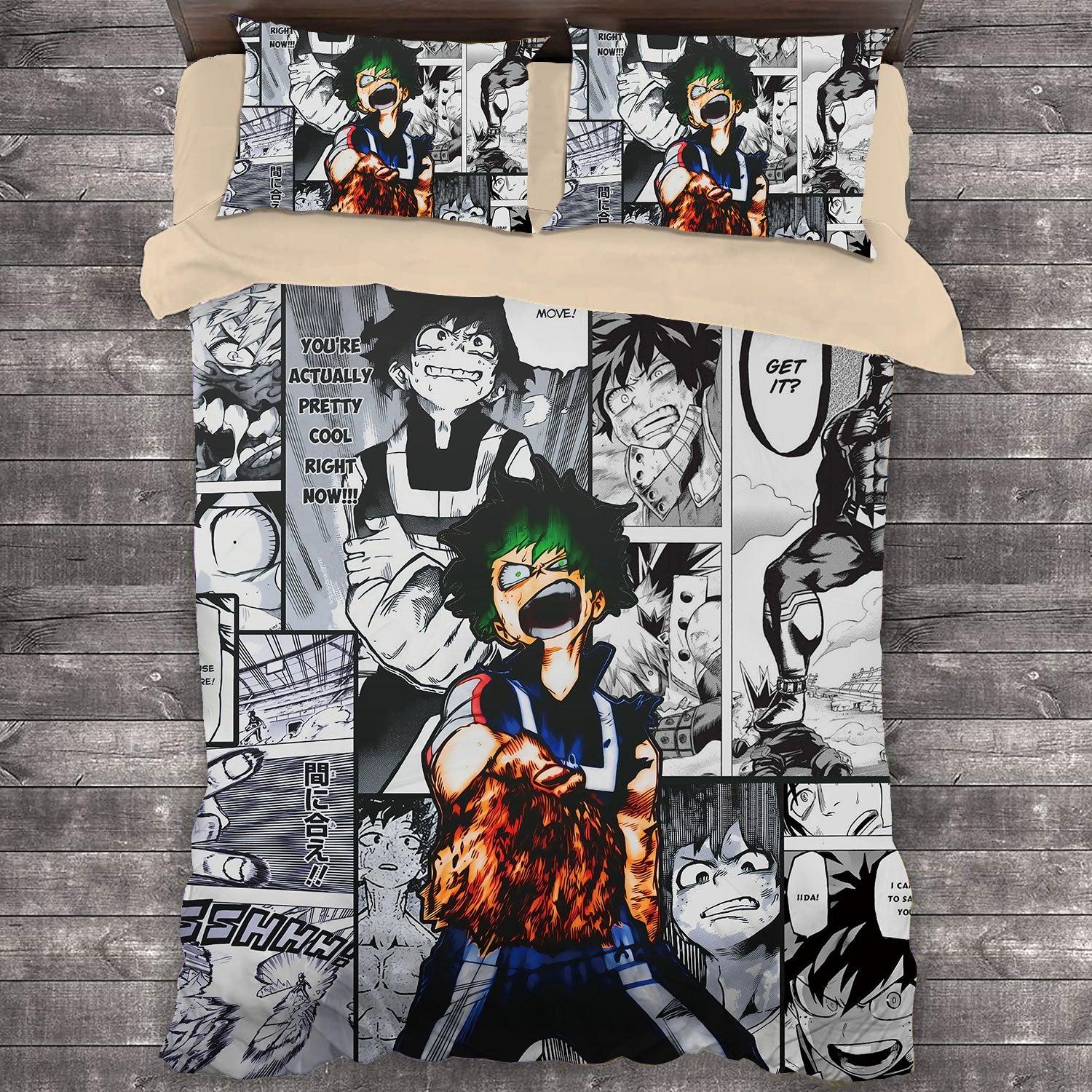 Comic My Hero Academia Midoriya Izuku #7 Duvet Cover Quilt Cover Pillowcase Bedding Set Home Decor