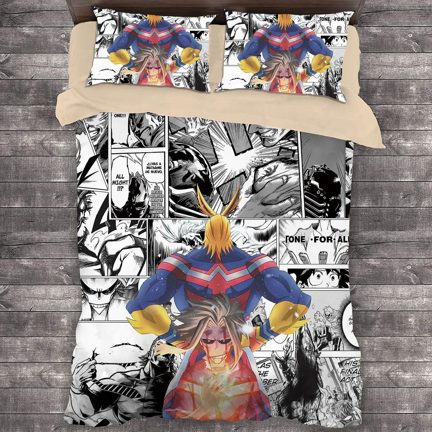 Comic My Hero Academia All Might #6 Duvet Cover Quilt Cover Pillowcase Bedding Set Home Decor