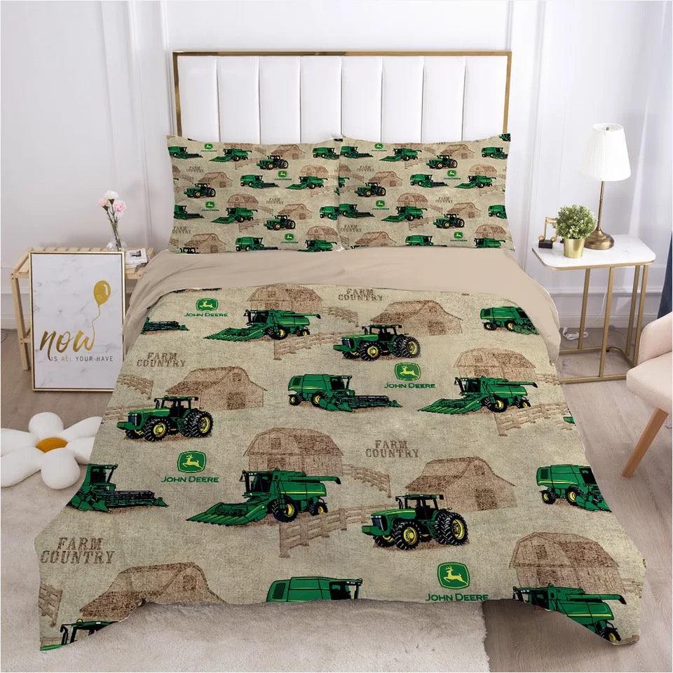John Agriculture Tractor Deere #8 Duvet Cover Quilt Cover Pillowcase Bedding Set Home Bedroom Decor