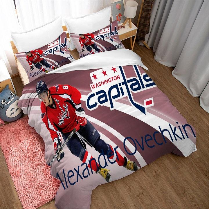 Alex Ovechkin Washington Capitals Hockey #8 Duvet Cover Quilt Cover Pillowcase Bedding Set Home Bedroom Decor