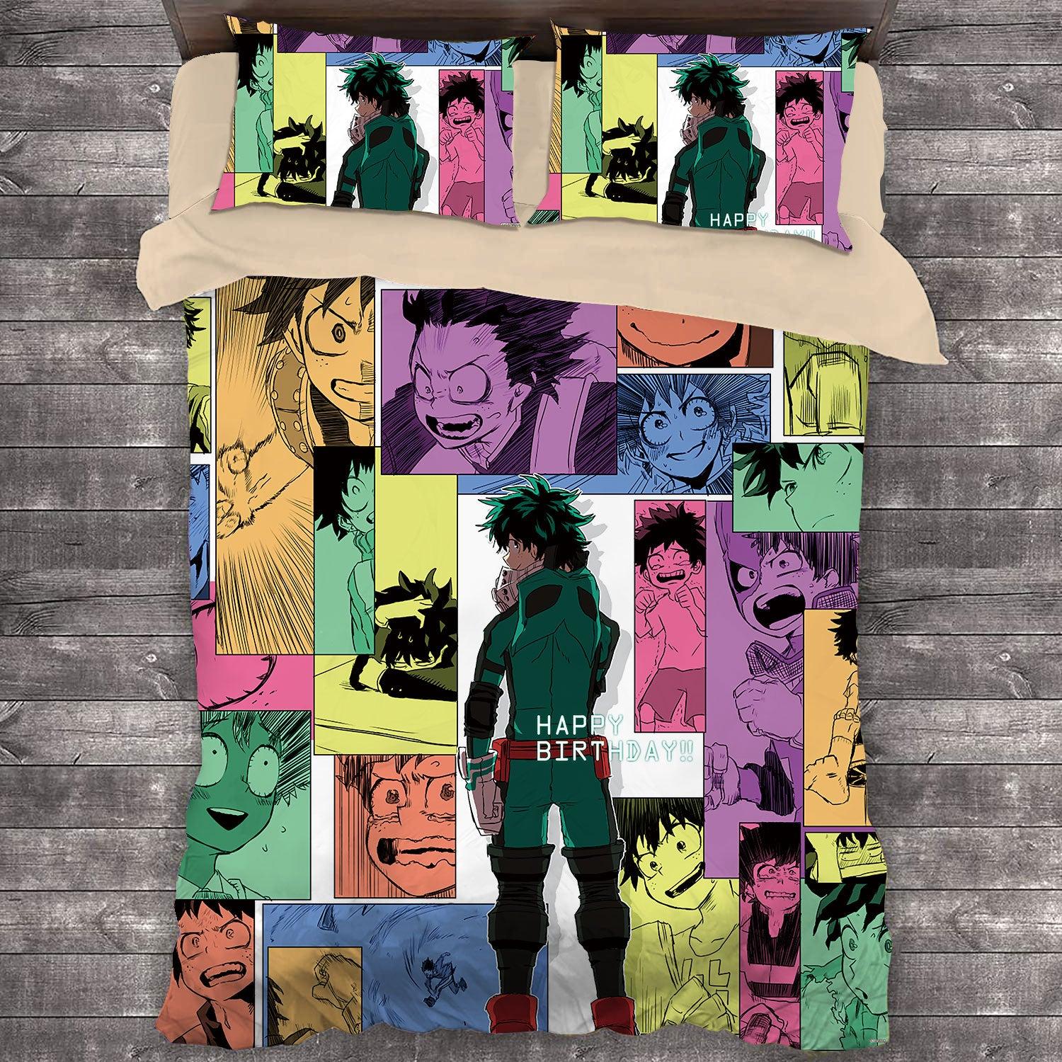 Comic My Hero Academia Midoriya Izuku #8 Duvet Cover Quilt Cover Pillowcase Bedding Set Home Decor