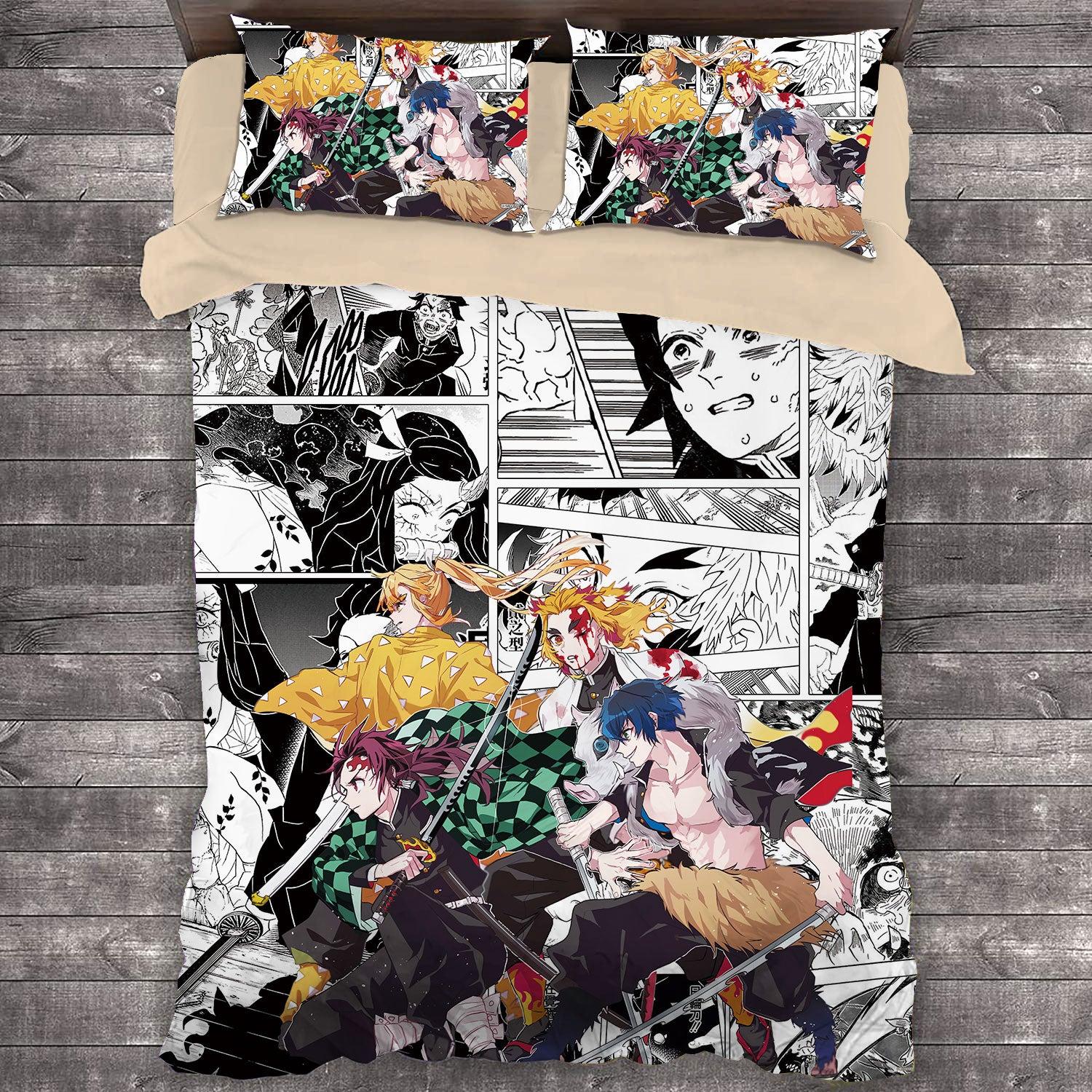 Comic Demon Slayer #10 Duvet Cover Quilt Cover Pillowcase Bedding Set Home Decor