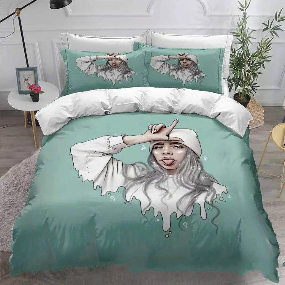 Billie Eilish Bellyache #21 Duvet Cover Quilt Cover Pillowcase Bedding Set Home Decor