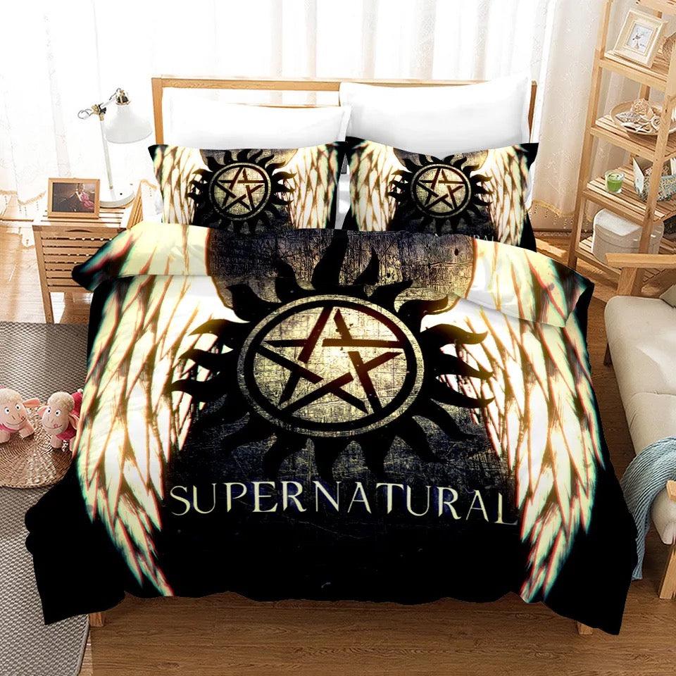 Supernatural Dean Sam Winchester #7 Duvet Cover Quilt Cover Pillowcase Bedding Set Home Decor