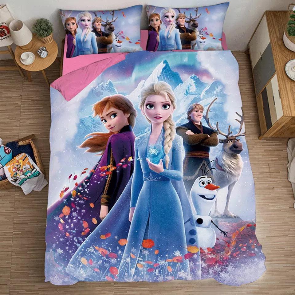 Frozen Anna Elsa Princess #12 Duvet Cover Quilt Cover Pillowcase Bedding Set Home Bedroom Decor