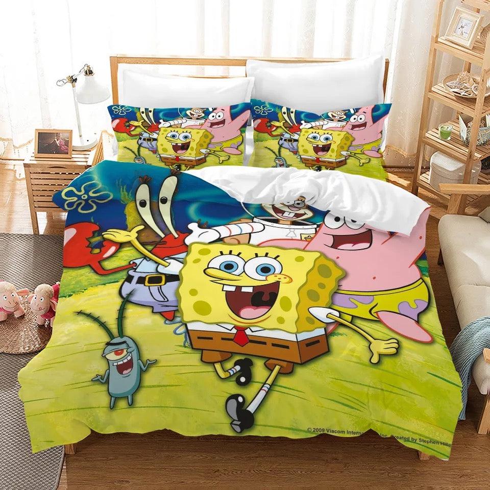 Square Pants Sponge Bob #1 Duvet Cover Quilt Cover Pillowcase Bedding Set Home Decor