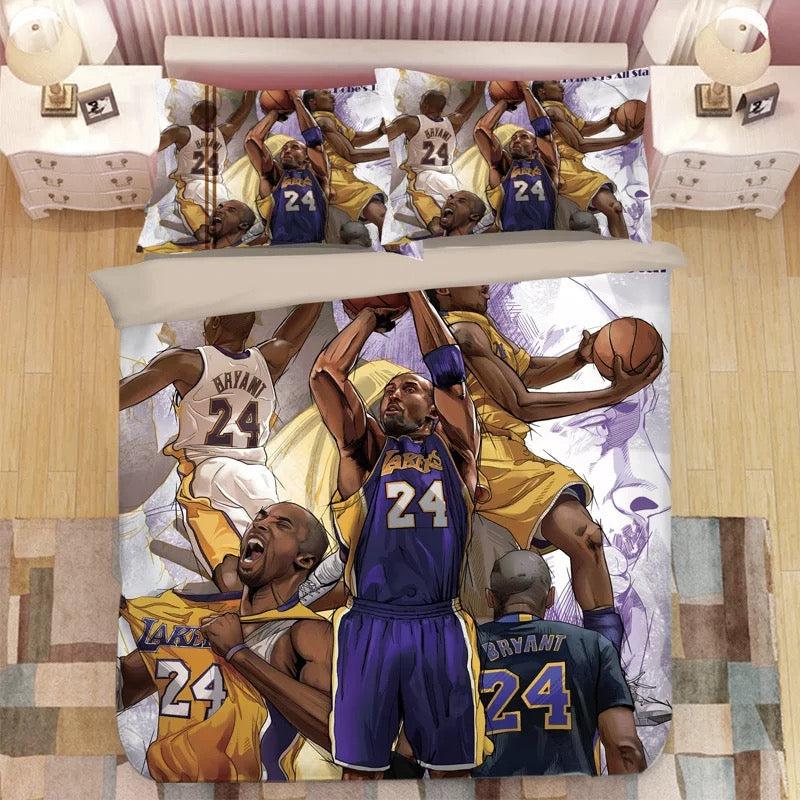 Black Mamba Basketball Kobe #7 Duvet Cover Quilt Cover Pillowcase Bedding Set Home Decor